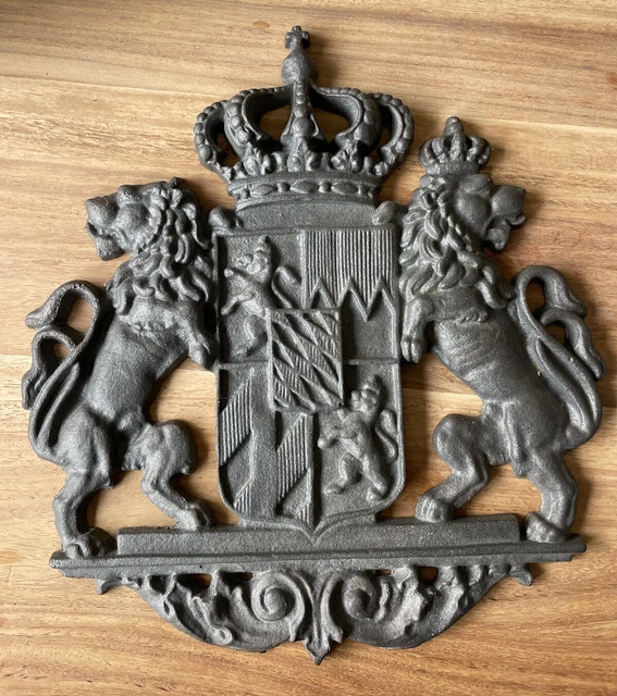 Bayernwappen  Gusseisenbild Gusseisen Wandbild 30 cm