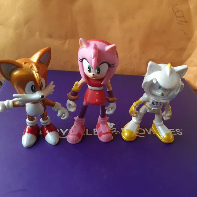 AMY ROSE SONIC Boom Tomy Pink Girl Action Figure 2.75” Rare Toy + 2 ...