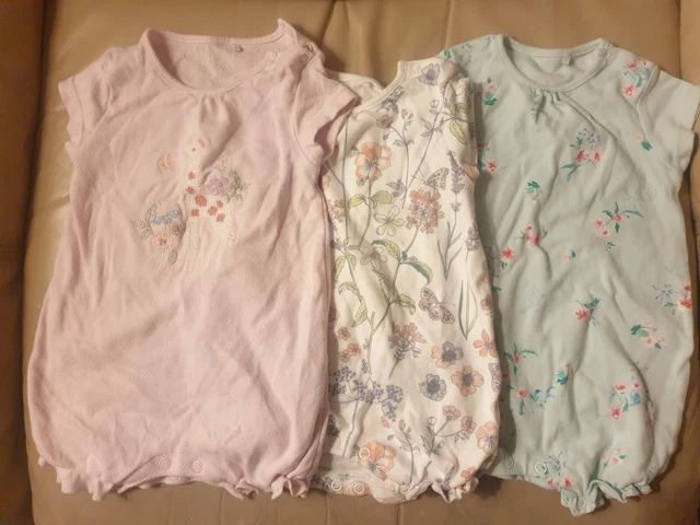 3-6 Months Baby Girl Next Summer Romper Playsuits Bundle X3
