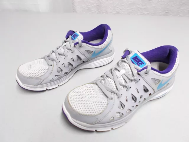 NIKE Dual Fusion Run 2 Women's Gray Purple Blue Running Training Shoes Size 9