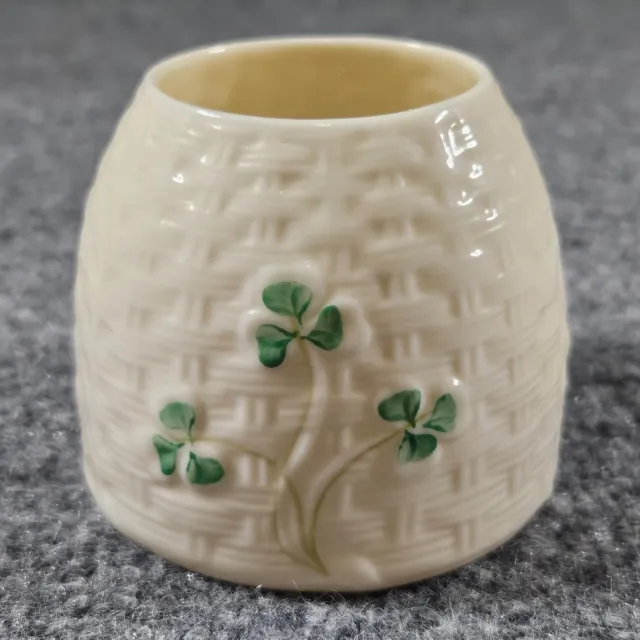 Belleek, Honey Pot, No Lid, Shamrock, Replacement Part, 6Th Green Mark, 2.5"H