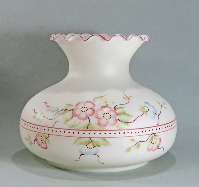 GWTW Hand-painted Hurricane Glass Lamp Shade 6 3/4" Fitter OD