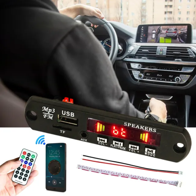 Wireless Bluetooth Decoder Board MP3 Player Car Audio USB TF FM Radio Module