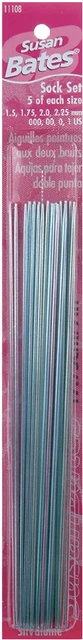 Juego de calcetines de punto Susan Bates Silvalume tallas 000 a 1 -111
