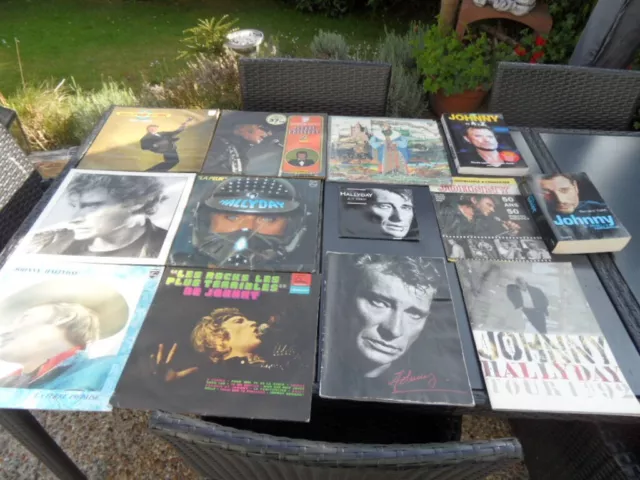 Johnny Hallyday ensemble de 7 albums 33 tours 2 livres 2 programmes 1  45 tours.