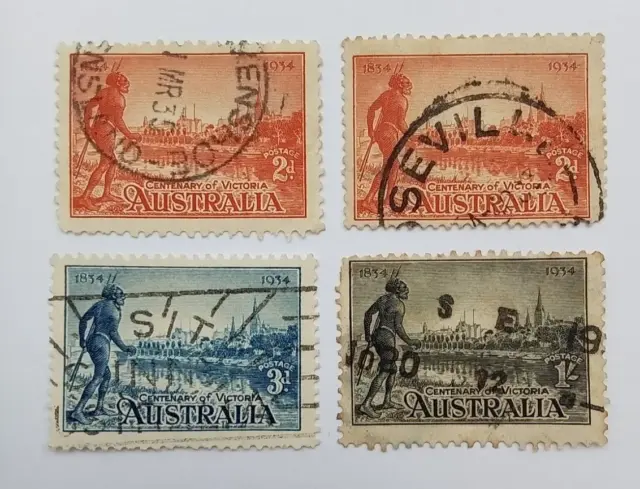 Australia Pre-decimal 1934 100th Anniversary Victoria Set used