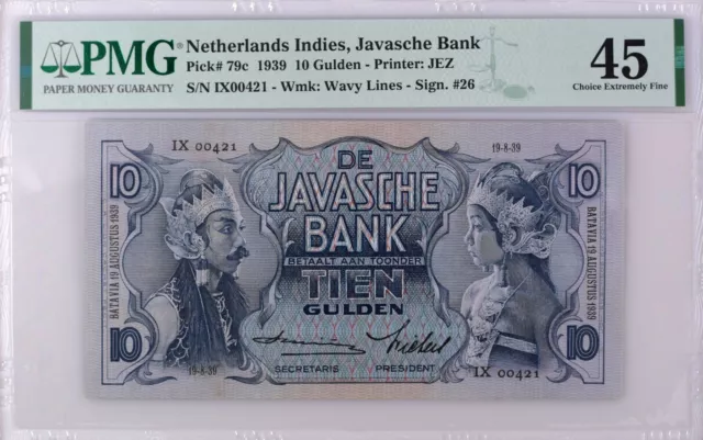 World Banknote Grading NETHERLANDS INDIES《Javasche Bank》10
