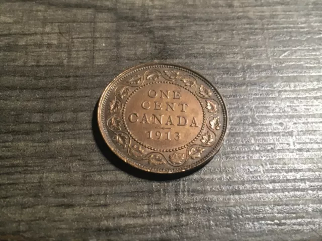 1913 Canada Large Cent Nice Original AU # 3444s