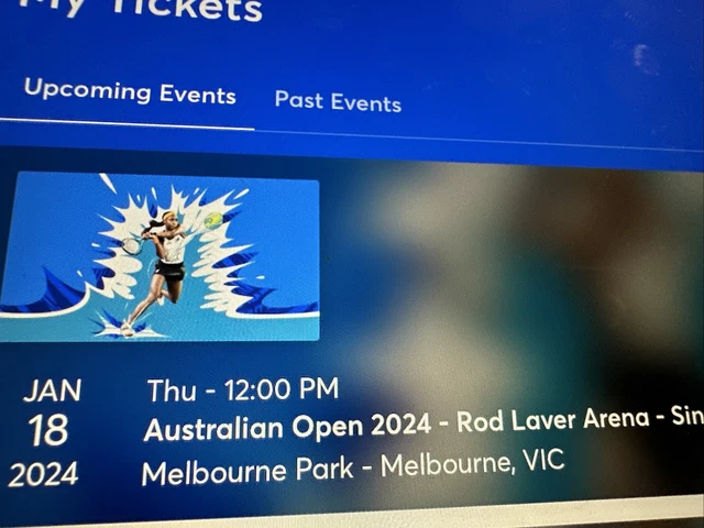 Australian Open 2024 Tickets X 4