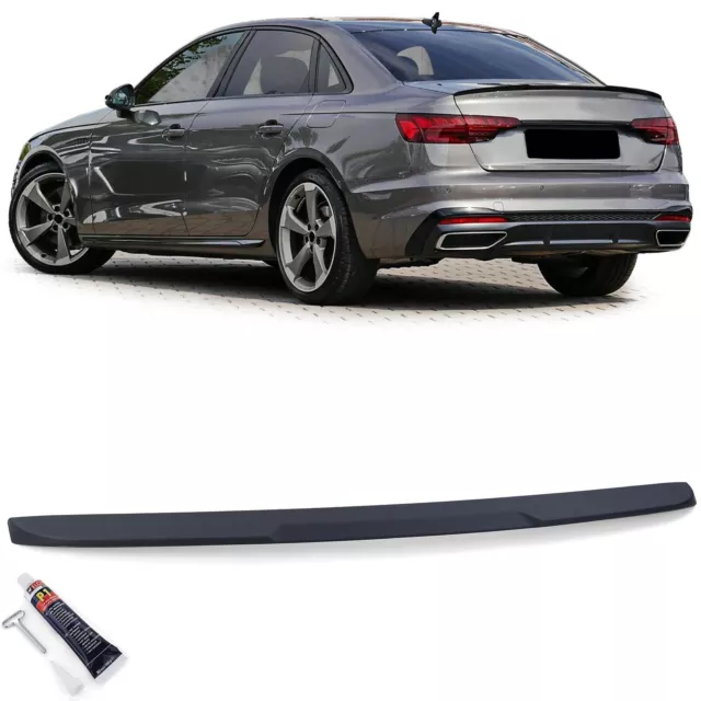 Sport Heckspoiler Lippe Schwarz Matt passend für Audi A4 B9 Limousine 15-19