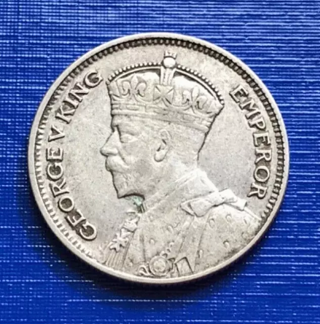 NEW ZEALAND 1934 SIXPENCE 6d KING GEORGE V SILVER Extra Fine Has Planchet flaw 2