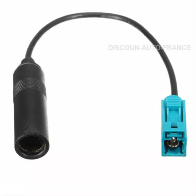 Cable adaptateur Fakra Iso pour antenne autoradio BMW VW Renault noir