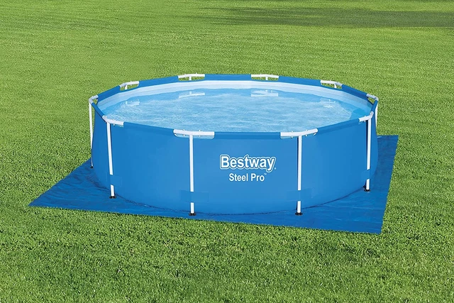 BESTWAY 58001 - Tapiz De Suelo Para Piscina 335X335 Cm De PVC Resistente Forma C
