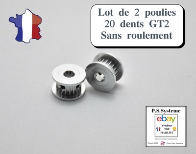 axe 5 mm sans roulement à billes Lot de 2 Poulies gt 2-20 dents Anet A8,I3 