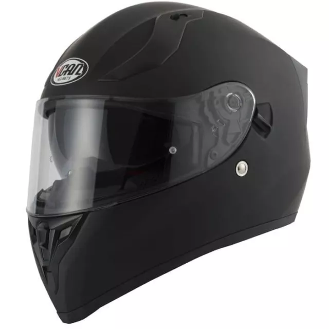 Vcan V128 Matt Black Dual Visor Full Face Motorcycle Crash Helmet 2Xl