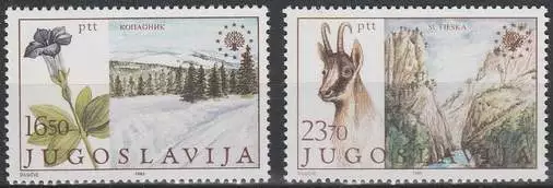 Jugoslavië postfris 1983 MNH 2000-2001 - Europees Natuurbescherming