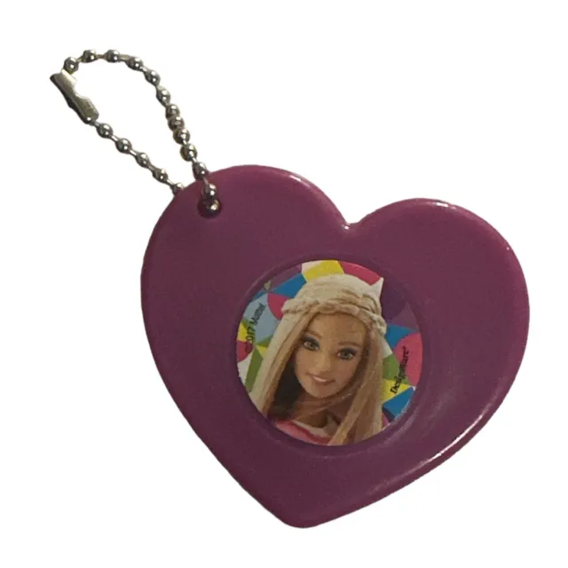 Barbie Heart Mirrored Keychain Mirror Y2K Vintage 2”
