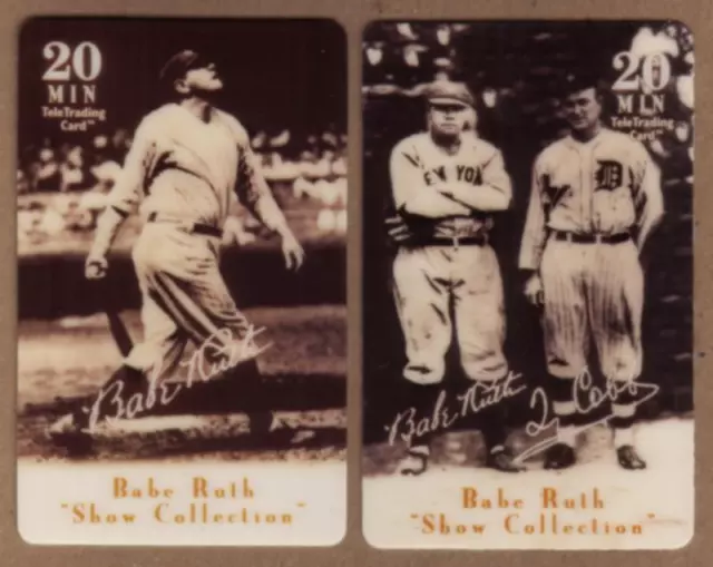 20u Babe Ruth Baseball: Show Collection: Cplt Set of 15 (With Error) Phone Card 2