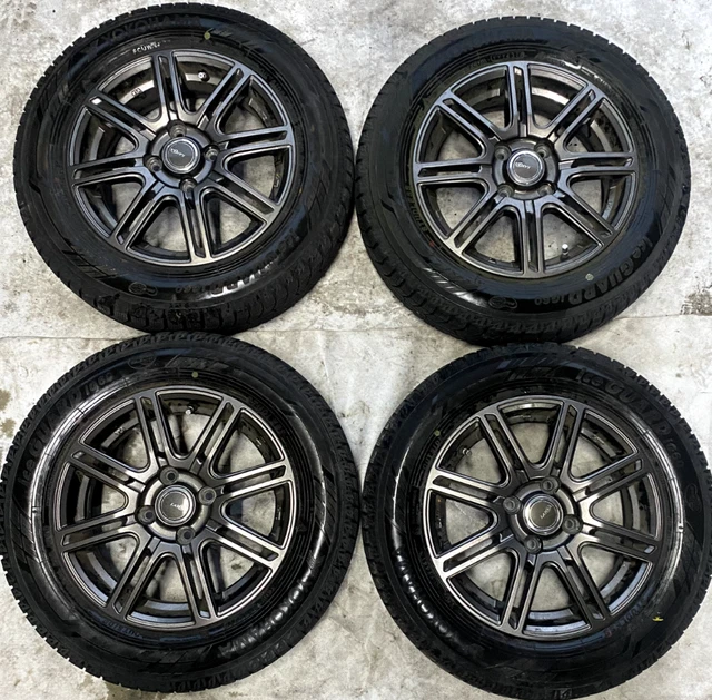 【復刻　スターシャーク】　14×8J　-13　14×9J　-26　4Ｈ-114.3　ゴールド（GOLD）　175/60Ｒ14　タイヤセット
