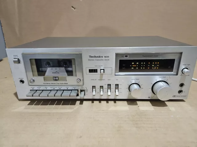 Vintage Technics Rs-M33 Stereo Cassette Deck, Technics Cassette Tape Player