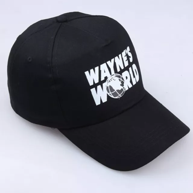 Men Wayne's World Black Baseball Cap Cosplay Printed Mesh Trucker Hat Unisex 2