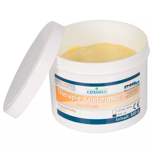 cosiMed Therapie-Knetmasse Therapieknete Therapie Knete Gelb: 500 g, medium