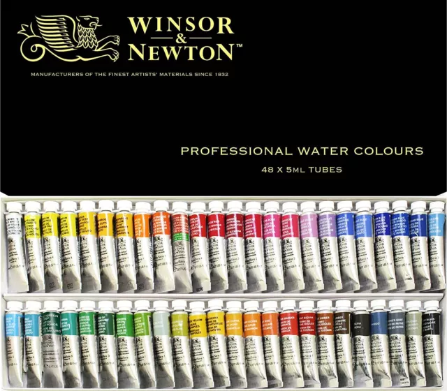 Windsor Newton artista acuarela agua color 48 conjunto 5 ml