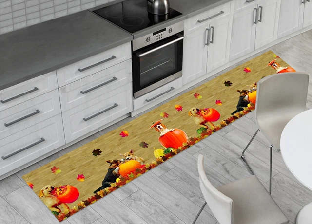 Tappeto Runner Cucina Antiscivolo Passatoia Fantasia Zucca