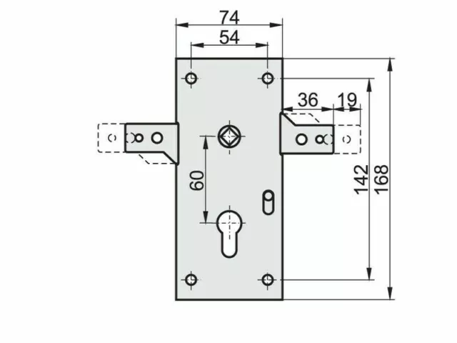 Serratura per porte da garage in acciaio per porte sezionali, porte da... 3