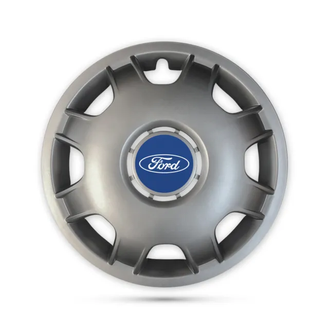 For Ford Transit Motorhome Camper Van 4x 15” Deep Dish Silver Caps Wheel Trims