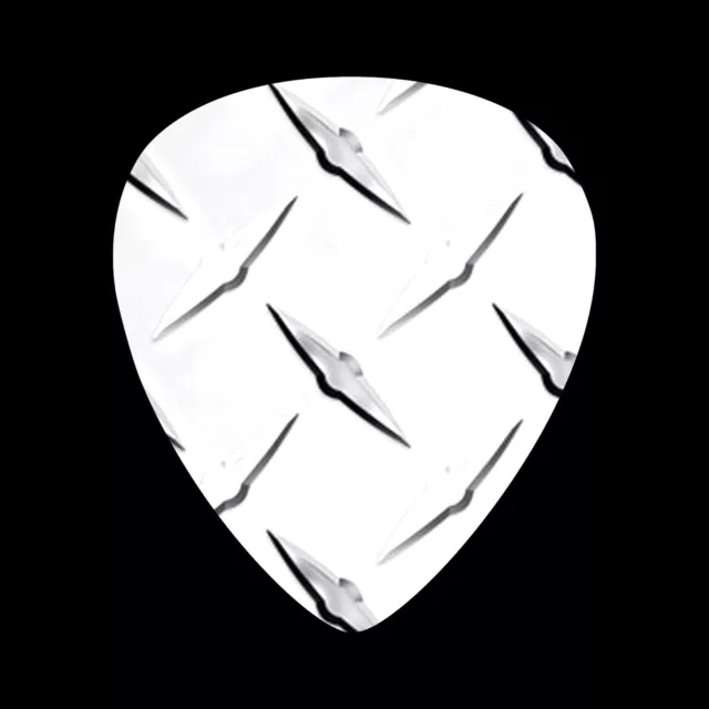 Pick Sticker - Custom Guitar Pick Shape Decal - Select Chrome Color and Size