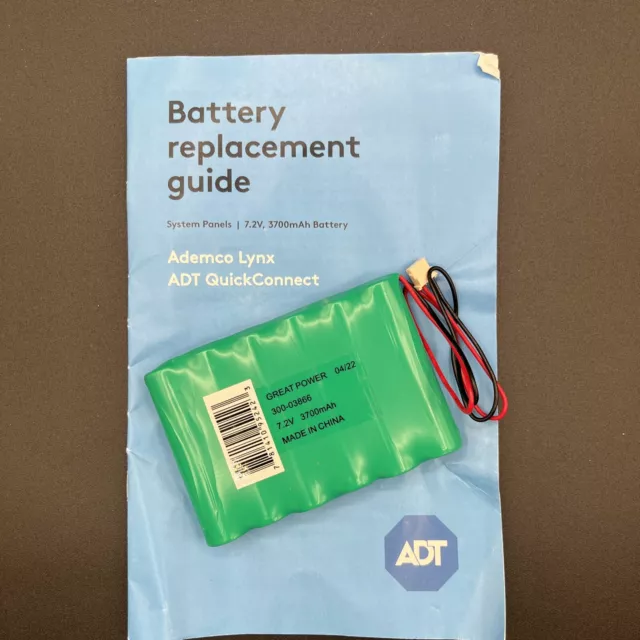 Battery Replacement 300-03866 7.2V 3700mAh Battery ADT