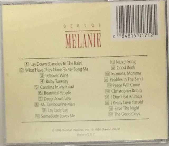 BEST OF MELANIE SAFKA CD 1988 Classic 20 titres tradition folkrock