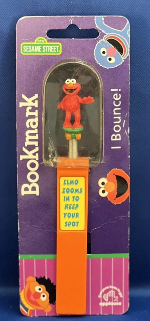 VINTAGE SESAME STREET Elmo Bookmark Orange Figurine Muppets Reading ...