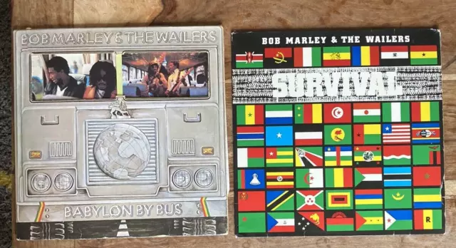 Bob Marley & The Wailers – Survival + Babylon By Bus Original Vinyl LPs