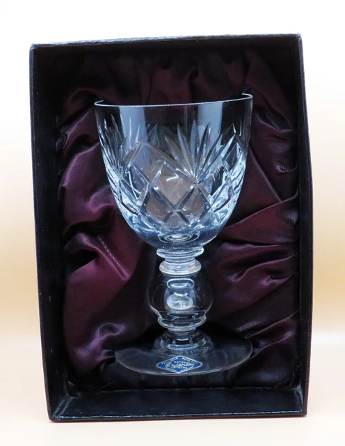 Vintage Edición Limitada Cortar Cristal Elizabeth II la Reina Plata Jubilee Copa
