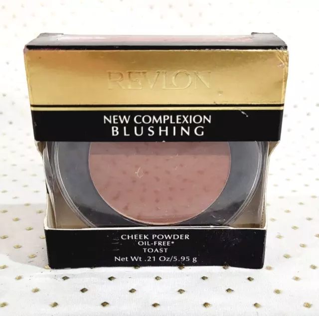 Revlon NEW COMPLEXION BLUSHING Cheek Powder Face Makeup ~ 12 TOAST ~ 0.21 oz NEW