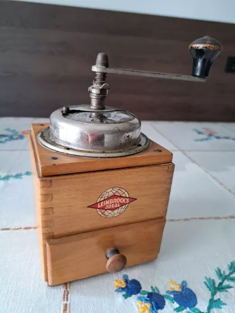 Alte Kaffeemühle Holz Leinbrocks Ideal Vintage Deko Landhaus