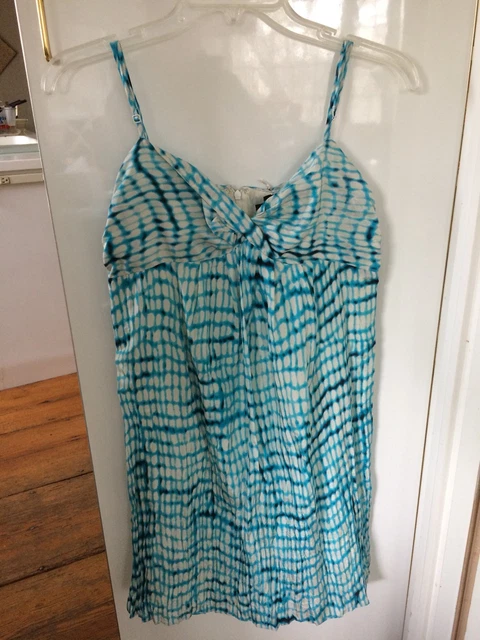 NWT Ann Taylor Silk Habutai Habotai Fluid Accent Print Getaway Dress 4 $98