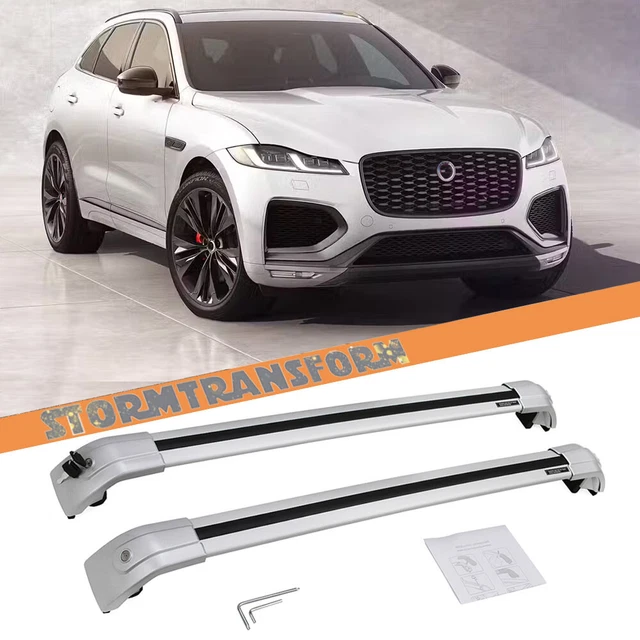 US STOCK CROSS Bars for Jaguar Fpace 20172023 Roof Rack Rails Silver