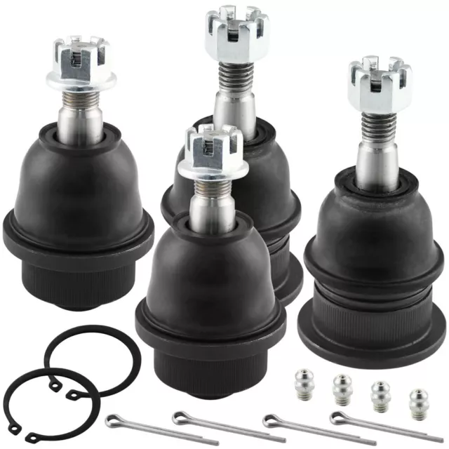 4x Front Lower & Upper Ball Joints For 2000-10 GMC Sierra 2500 Yukon XL 2500 G7