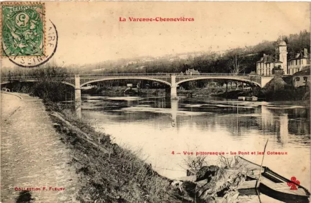 CPA AK VARENNE-CHENNEVIERES 4 picturesque view of Le Pont et les Coteaux (671824)