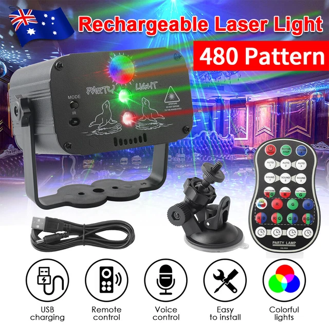 480 Patterns Laser Projector Light Stage Lighting Disco Party KTV Lamp LED RGB