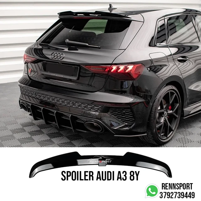 Spoiler Posteriore Per Audi A3/S3/RS3 8Y Sportback 2020-2024 - In ABS, Design Sportivo