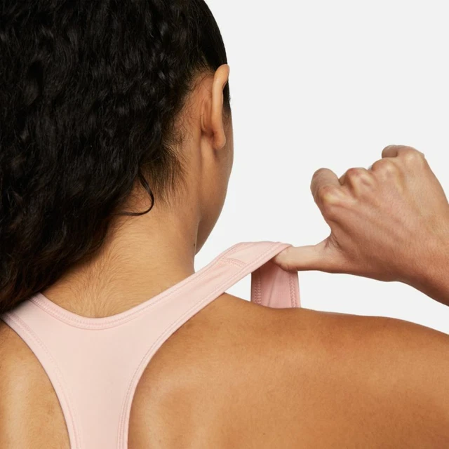 BRA top sportivo sostegno donna nike swoosh BV3630-611 rosa pesca 3