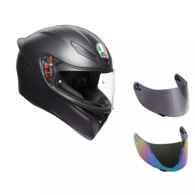 CASCO MOTO AGV k1 nero opaco + visiera specchio+ visiera fume' +  trasparente EUR 179,00 - PicClick FR