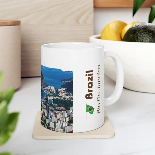 Travel Coffee Mug. Rio De Janeiro souvenir Coffee mug. Brazil. Gift mug
