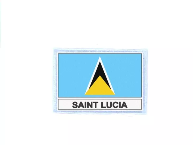 Patch badge iron on glue flag country WL saint st lucia