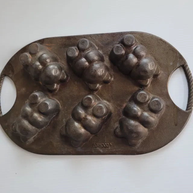 Vintage Cast Iron Baking Mold ROWOCO Pan Handled 14"