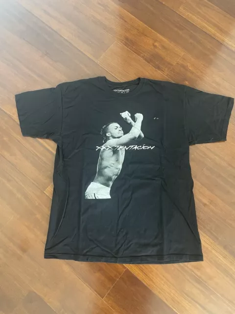 XXXTentacion Tribute Negro Estampado Mangas Cortas Para Hombre XL RIP